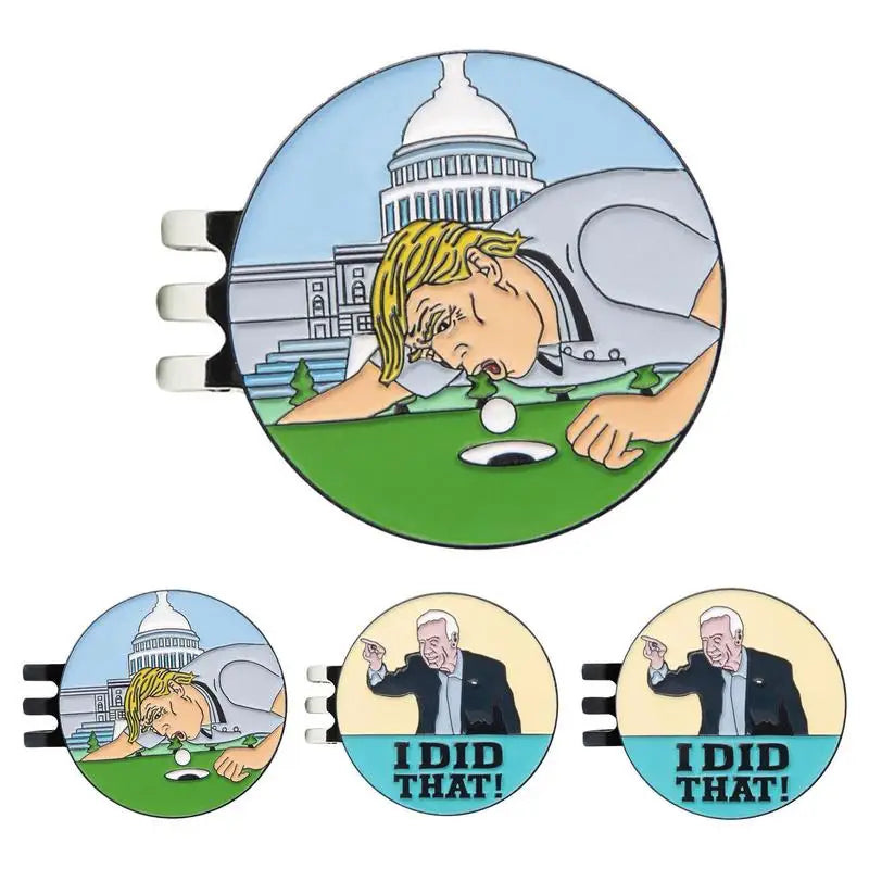 Golf Ball Marker- Magnetic Removable Metal Golf Clip